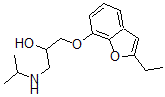 CAS 登录号：107572-73-6， 1-[(2-乙基-1-苯并呋喃-7-基)氧基]-3-(丙-2-基氨基)丙-2-醇