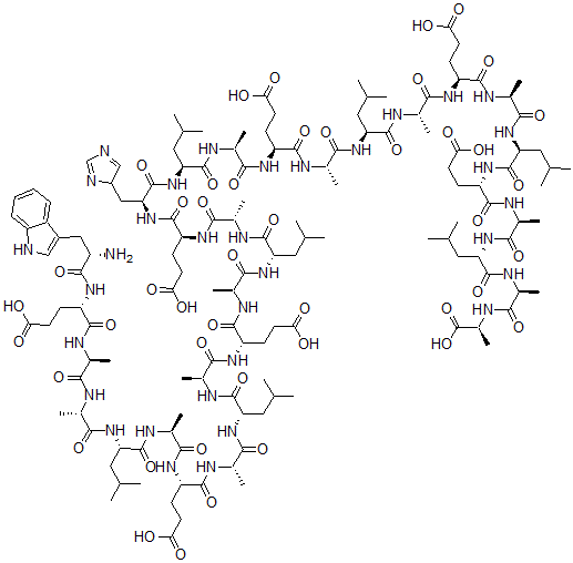 CAS#: 107658-43-5, L-Tryptophyl-L-alpha-Glutamyl-L-Alanyl-L-Alanyl-L-Leucyl-L-Alanyl-L-alpha-Glutamyl-L-Alanyl-L-Leucyl-L-Alanyl-L-alpha-Glutamyl-L-Alanyl-L-Leucyl-L-Alanyl-L-alpha-Glutamyl-L-Histidyl-L-Leucyl-L-Alanyl-L-alpha-Glutamyl-L-Alanyl-L-Leucyl-L-Alanyl-L-alpha-Glutamyl-L-Alanyl-L-Leucyl-L-alpha-Glutamyl-L-Alanyl-L-Leucyl-L-Alanyl-L-Alanine