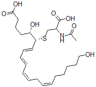 CAS 登录号：107701-63-3， (5S,6R,7E,9E,11Z,14Z)-6-(2-乙酰氨基-3-羟基-3-氧代丙基)硫基-5,20-二羟基二十碳-7,9,11,14-四烯酸