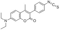 CAS 登录号：107743-39-5， 7-二乙基氨基-3-(4-异硫氰酸基苯基)-4-甲基苯并吡喃-2-酮