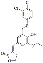 CAS#: 107788-13-6, (3E)-3-[[3-[(3,4-Dichlorophenyl)Sulfanylmethyl]-5-Ethoxy-4-Hydroxyphenyl]Methylidene]Oxolan-2-One
