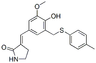 CAS 登录号：107788-15-8， (3E)-3-[[4-羟基-3-甲氧基-5-[(4-甲基苯基)巯基甲基]苯基]亚甲基]吡咯烷-2-酮