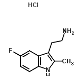 CAS#: 1079-45-4, 2-(5-Fluoro-2-Methyl-1H-Indol-3-Yl)Ethanamine Hydrochloride (1:1)