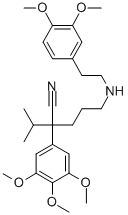 CAS#: 108050-23-3, 5-[2-(3,4-Dimethoxyphenyl)Ethylamino]-2-Propan-2-Yl-2-(3,4,5-Trimethoxyphenyl)Pentanenitrile