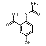 CAS 登录号：108129-56-2， 2-(氨基甲酰氨基)-5-羟基苯甲酸