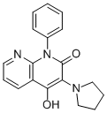 CAS 登录号：108310-20-9， 2-羟基-1-苯基-3-吡咯烷-1-基-1,8-萘啶-4-酮