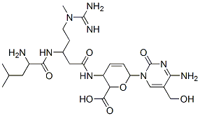 CAS 登录号：108351-49-1， 6-[4-氨基-5-(羟基甲基)-2-氧代嘧啶-1-基]-3-[[3-[(2-氨基-4-甲基戊酰基)氨基]-5-(甲脒基-甲基氨基)戊酰]氨基]-3,6-二氢-2H-吡喃-2-羧酸