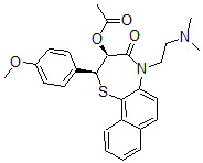 CAS#: 108383-95-5, 3-(Acetyloxy)-2,3-Dihydro-2-(4-Methoxyphenyl)-5-(2-(Dimethylamino)Ethyl)Naphtho(1,2-b)1,4-Thiazepin-4(5H)-One