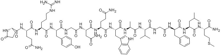 CAS#: 108437-89-4, 5-Oxo-L-Prolyl-L-Glutaminyl-L-Arginyl-L-Tyrosylglycyl-L-Asparaginyl-L-Glutaminyl-L-Tryptophyl-L-Alanyl-L-Valylglycyl-D-Phenylalanyl-L-Leucyl-L-Methioninamide