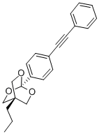 CAS 登录号：108613-93-0， 4-[4-(2-苯基乙炔基)苯基]-1-丙基-3,5,8-三氧杂双环[2.2.2]辛烷