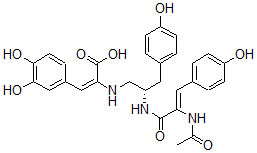 CAS 登录号：108890-90-0， (E)-2-[[(2S)-2-[[(Z)-2-乙酰氨基-3-(4-羟基苯基)丙-2-烯酰基]氨基]-3-(4-羟基苯基)丙基]氨基]-3-(3,4-二羟基苯基)丙-2-烯酸