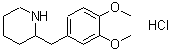 CAS#: 109247-03-2, 2-(3,4-Dimethoxybenzyl)Piperidine Hydrochloride (1:1)