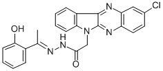 CAS 登录号：109322-06-7， 2-(2-氯吲哚并[2,3-b]喹喔啉-6-基)-N'-[(1E)-1-(6-氧代-1-环己-2,4-二烯亚基)乙基]乙酰肼