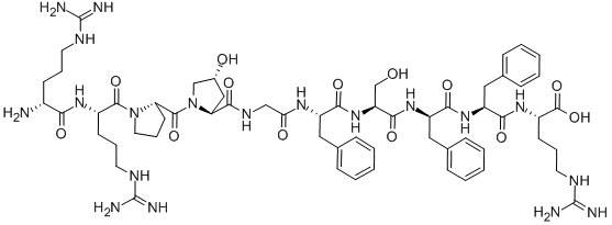 CAS 登录号：109333-26-8， 精氨酰-羟基脯氨酰(3)-苯丙氨酸(7)-血管舒缓激肽