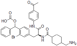 CAS 登录号：109378-49-6， [[4-[(2S)-3-[(4-乙酰基苯基)氨基]-2-[[4-(氨基甲基)环己烷羰基]氨基]-3-氧代丙基]-2-溴苯基]-苯基甲基]碳酸氢酯