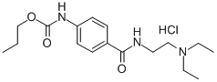 CAS#: 109966-65-6, Diethyl-[2-[[4-(Propoxycarbonylamino)Benzoyl]Amino]Ethyl]Azanium Chloride