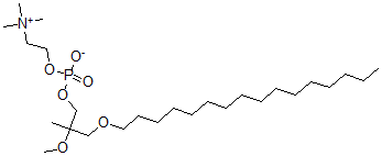CAS 登录号：110090-00-1， (3-十六烷氧基-2-甲氧基-2-甲基丙基)2-三甲基铵乙基磷酸酯盐