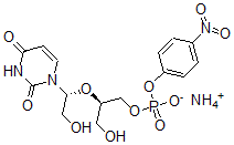 CAS 登录号：110238-07-8， [(2R)-2-[(1R)-1-(2,4-二氧代嘧啶-1-基)-2-羟基乙氧基]-3-羟基丙基](4-硝基苯基)磷酸铵