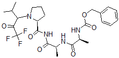 CAS 登录号：110407-54-0， N-[(2S)-1-氧代-1-[[(2S)-1-氧代-1-[[(2S)-1-(1,1,1-三氟-4-甲基-2-氧代戊烷-3-基)吡咯烷-2-羰基]氨基]丙-2-基]氨基]丙-2-基]氨基甲酸苯基甲基酯