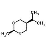 CAS 登录号：110523-70-1， (2S,5R)-5-异丙基-2-甲基-1,3-氧硫杂环已烷