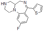 CAS#: 110622-75-8, 10-Fluoro-7-Thiophen-2-Yl-1,2,3,4,4a,5-Hexahydropyrazino[1,2-a][1,4]Benzodiazepine