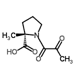 CAS 登录号：110706-85-9， 2-甲基-1-丙酮酰-L-脯氨酸