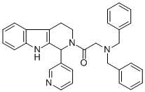 CAS 登录号：110785-21-2， 2-(二(苯基甲基)氨基)-1-(1-吡啶-3-基-1,3,4,9-四氢吡啶并[3,4-b]吲哚-2-基)乙酮