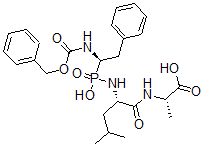 CAS 登录号：110786-00-0， (2S)-2-[[(2S)-2-[[羟基-[(1R)-2-苯基-1-(苯基甲氧羰基氨基)乙基]磷酰]氨基]-4-甲基戊酰基]氨基]丙酸