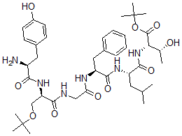 CAS#: 111035-57-5, Tert-Butyl (2S,3R)-2-[[(2S)-2-[[(2S)-2-[[2-[[(2R)-2-[[(2S)-2-Amino-3-(4-Hydroxyphenyl)Propanoyl]Amino]-3-[(2-Methylpropan-2-Yl)Oxy]Propanoyl]Amino]Acetyl]Amino]-3-Phenylpropanoyl]Amino]-4-Methylpentanoyl]Amino]-3-Hydroxybutanoate