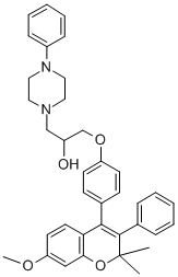 CAS#: 111038-44-9, 1-[4-(7-Methoxy-2,2-Dimethyl-3-Phenylchromen-4-Yl)Phenoxy]-3-(4-Phenylpiperazin-1-Yl)Propan-2-Ol