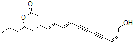 CAS#: 111128-30-4, [(7E,9E,15Z)-17-Hydroxyheptadeca-7,9,15-Trien-11,13-Diyn-4-Yl] Acetate