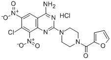 CAS#: 111218-75-8, [4-(4-Amino-7-Chloro-6,8-Dinitroquinazolin-2-Yl)Piperazin-1-Yl]-Furan-2-Ylmethanone Hydrochloride