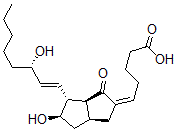 CAS 登录号：111319-88-1， (5Z)-5-[(3aS,4R,5R,6aS)-5-羟基-4-[(E,3S)-3-羟基辛-1-烯基]-3-氧代-1,3a,4,5,6,6a-六氢戊搭烯-2-亚基]戊酸