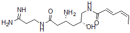 CAS 登录号：111337-86-1， (2E,4Z)-N-[(2R,4R)-4-氨基-6-[(3-氨基-3-亚氨基丙基)氨基]-2-羟基-6-氧代己基]己-2,4-二烯酰胺