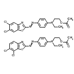 CAS#: 111381-11-4, 2-[{4-[(5,6-Dichloro-1,3-Benzothiazol-2-Yl)Diazenyl]Phenyl}(Ethyl)Amino]Ethyl Acetate - 2-[{4-[(6,7-Dichloro-1,3-Benzothiazol-2-Yl)Diazenyl]Phenyl}(Ethyl)Amino]Ethyl Acetate (1:1)