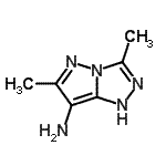 CAS 登录号：111628-46-7， 3,6-二甲基-1H-吡唑并[1,5-d][1,2,4]三唑-7-胺