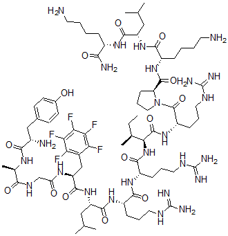 CAS 登录号：111846-43-6， 2-丙氨酰-4-(5-F-苯丙氨酰)-强啡肽酰胺(1-13)