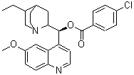 CAS 登录号：113162-02-0， (3alpha,9S)-6'-甲氧基-10,11-二氢脱氧辛可宁-9-基 4-氯苯甲酸酯