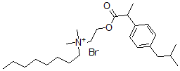 CAS#: 113168-14-2, N,N-Dimethyl-N-[2-[2-[4-(2-methylpropyl)phenyl]-1-oxopropoxy]ethyl]-1-Octanaminium bromide