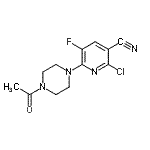 CAS 登录号：113237-21-1， 6-(4-乙酰基-1-哌嗪基)-2-氯-5-氟烟腈
