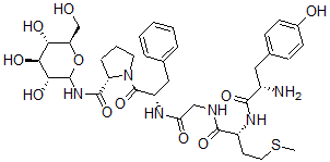 CAS 登录号：113282-21-6， L-酪氨酰-D-蛋氨酰甘氨酰-L-苯丙氨酰-N-beta-D-吡喃葡萄糖基-L-脯氨酰胺