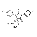 CAS#: 113569-25-8, 1,3-Bis(4-Chlorophenyl)-5,5-Diethoxy-2,4-Imidazolidinedione