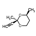 CAS 登录号：113630-88-9， (2R,4S)-2-乙炔基-2,4-二甲基-1,3-二恶烷