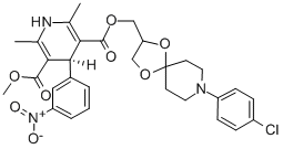 CAS#: 113759-50-5, O3-[[8-(4-Chlorophenyl)-1,4-Dioxa-8-Azaspiro[4.5]Decan-2-Yl]Methyl] O5-Methyl 2,6-Dimethyl-4-(3-Nitrophenyl)-1,4-Dihydropyridine-3,5-Dicarboxylate