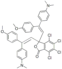 CAS 登录号：113915-68-7， 4,5,6,7-四氯-3,3-二[2-[4-(二甲基氨基)苯基]-2-(4-甲氧基苯基)乙烯基]-1(3H)-异苯并呋喃酮