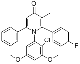 CAS 登录号：114231-14-0， 2-(4-氟苯基)-1-(2-氯-3,5-二甲氧基苯基)-3-甲基-6-苯基-4(1H)-吡啶酮