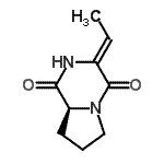 CAS 登录号：114604-89-6， (3Z,8aS)-3-亚乙基六氢吡咯并[1,2-a]吡嗪-1,4-二酮