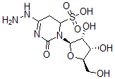 CAS 登录号：114691-29-1， 3-[(2R,3R,4S,5R)-3,4-二羟基-5-(羟基甲基)四氢呋喃-2-基]-6-肼基-2-氧代-4,5-二氢嘧啶-4-磺酸
