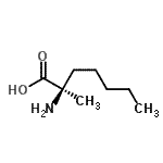 CAS 登录号：114819-07-7， (2R)-2-氨基-2-甲基庚酸