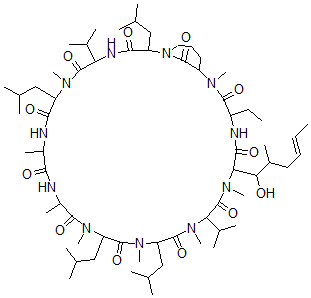 CAS 登录号：115141-85-0， 环孢菌素内酰胺(3,4)